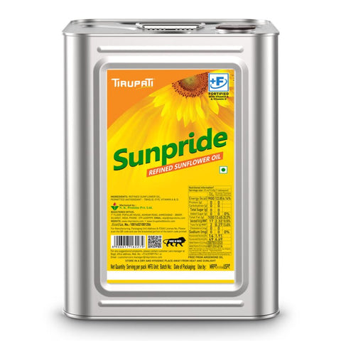 Tirupati Sunpride Refined Sunflower Oil (Tin) – M.M. Brothers